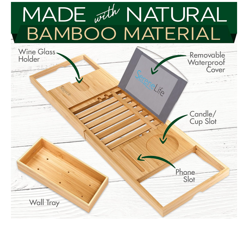 Bamboo Bathtub Caddy Tray