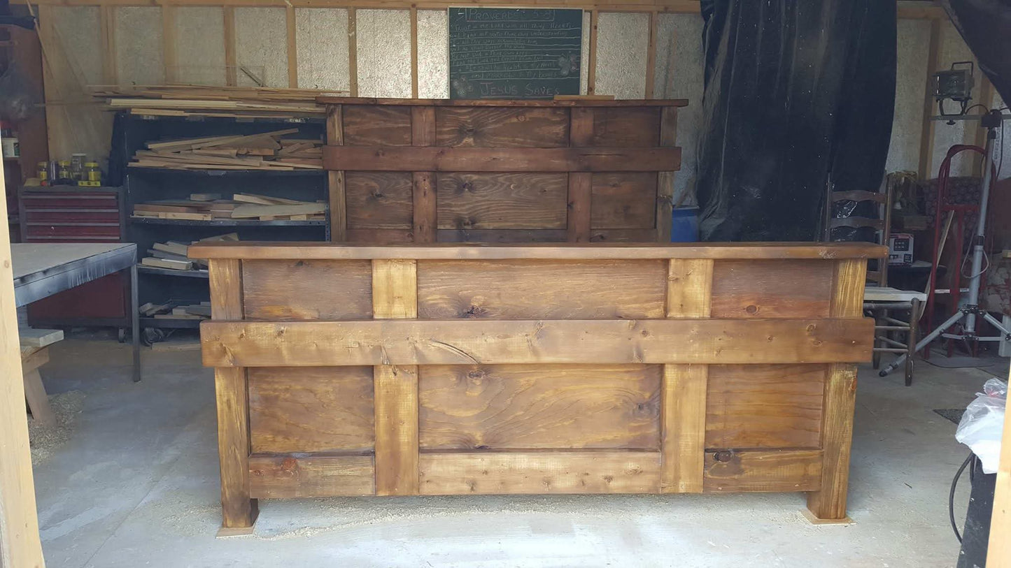 Rustic Farmhouse King Bed Frame