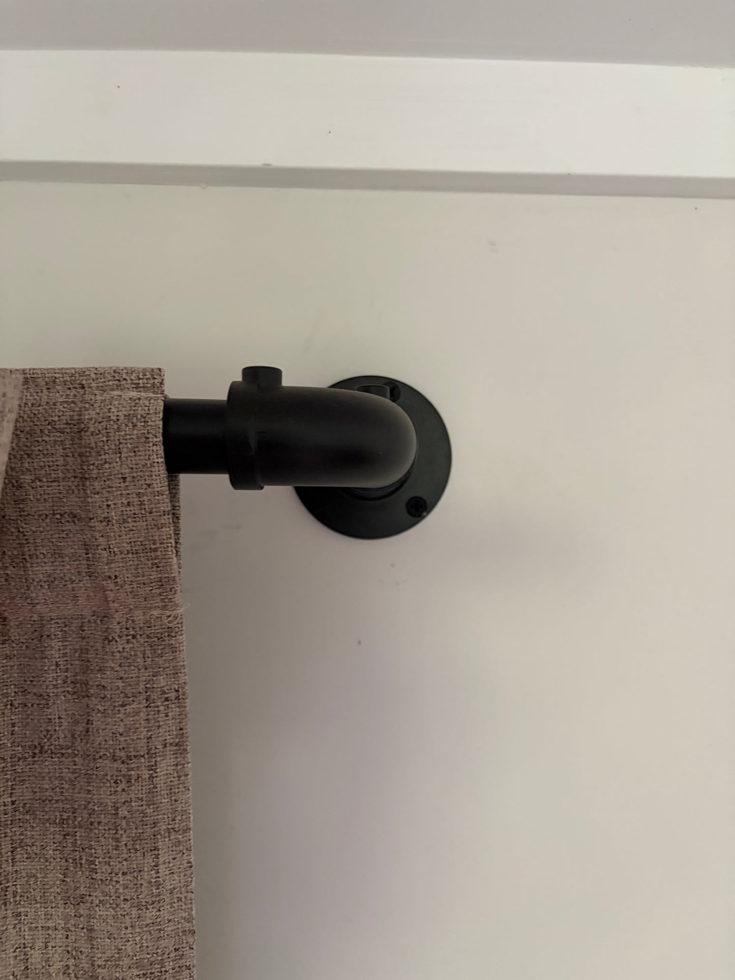 Industrial Black Wrap-Around Curtain Rods | Heavy Duty Adjustable Window Rods