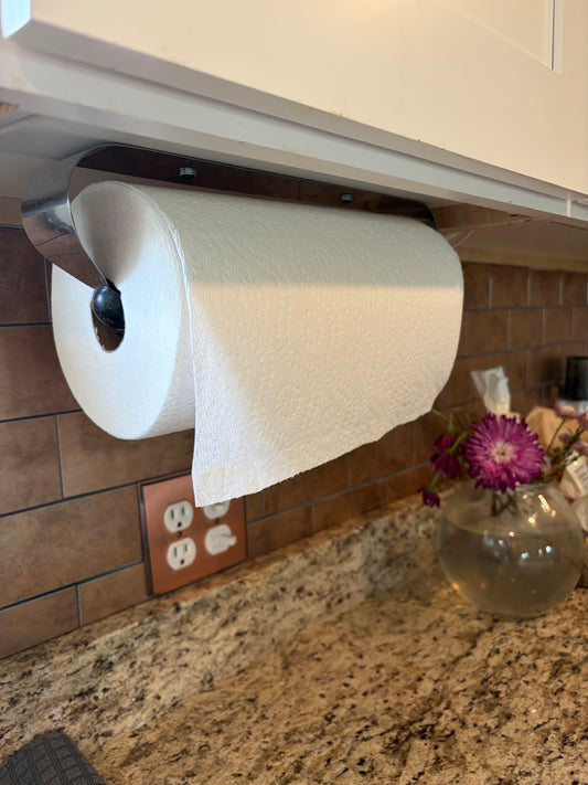 Under Cabinet Stainless Steel Paper Towel Holder (2-Pack)