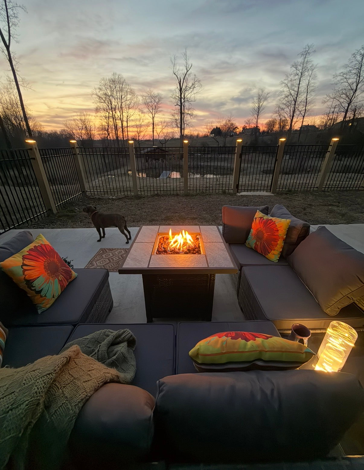 Gray Wicker Outdoor Sectional Conversation Set