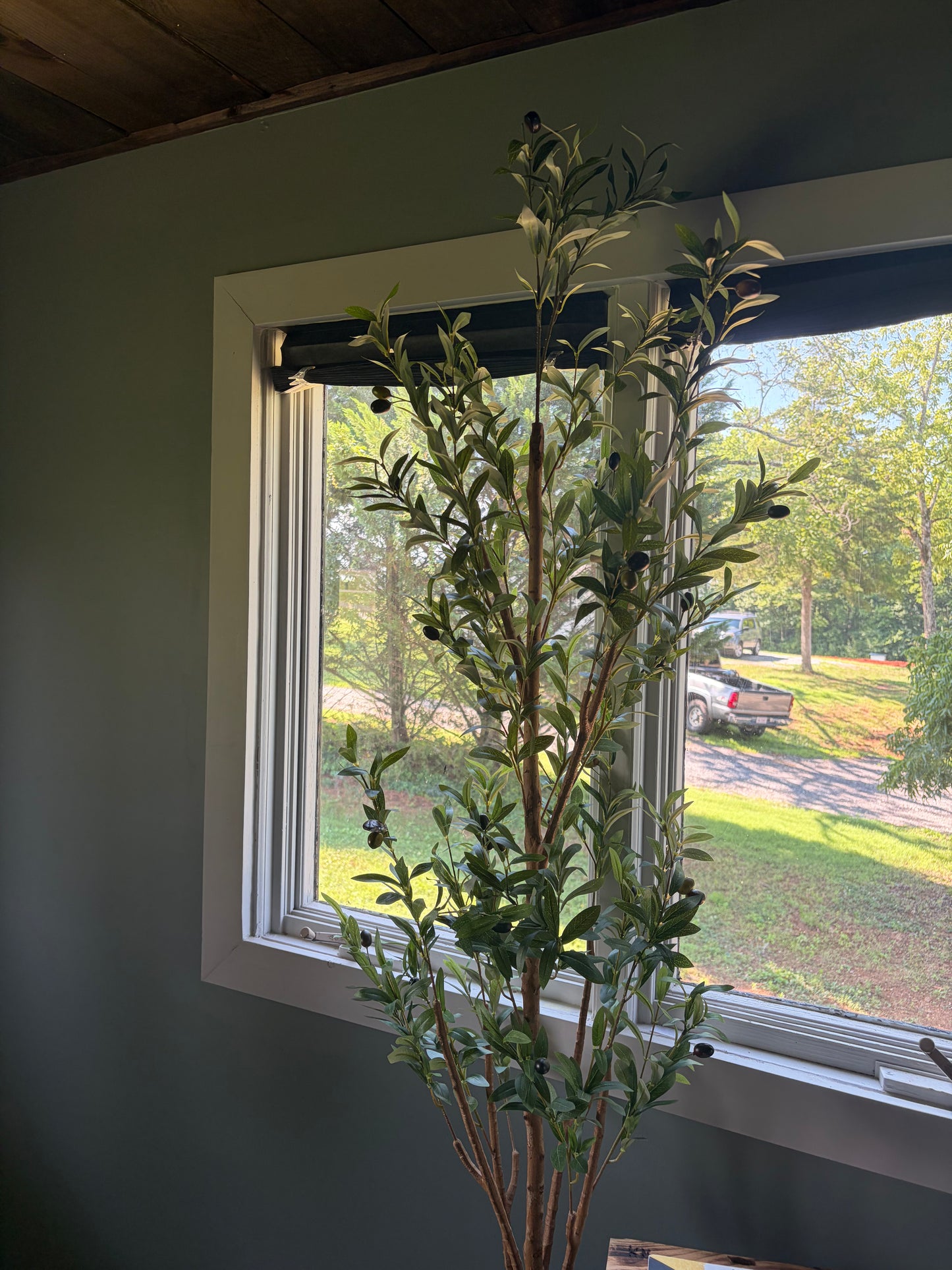 7' Faux Olive Tree