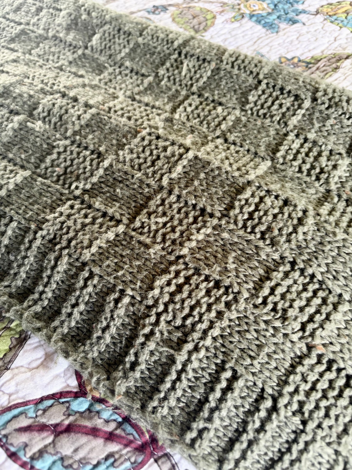 Sage Green Woven Throw Blanket