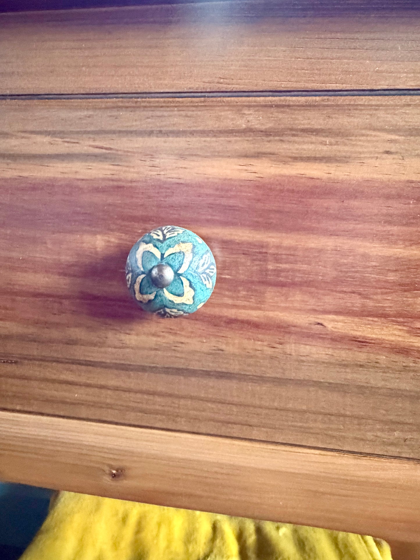 Blue Floral Ceramic Drawer Knobs
