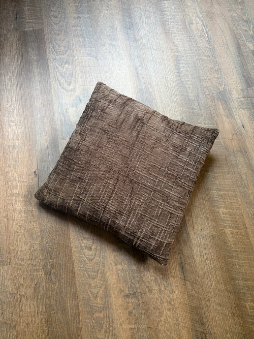 Dark Brown Chenille Throw Pillow Covers