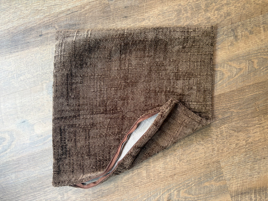 Dark Brown Chenille Throw Pillow Covers
