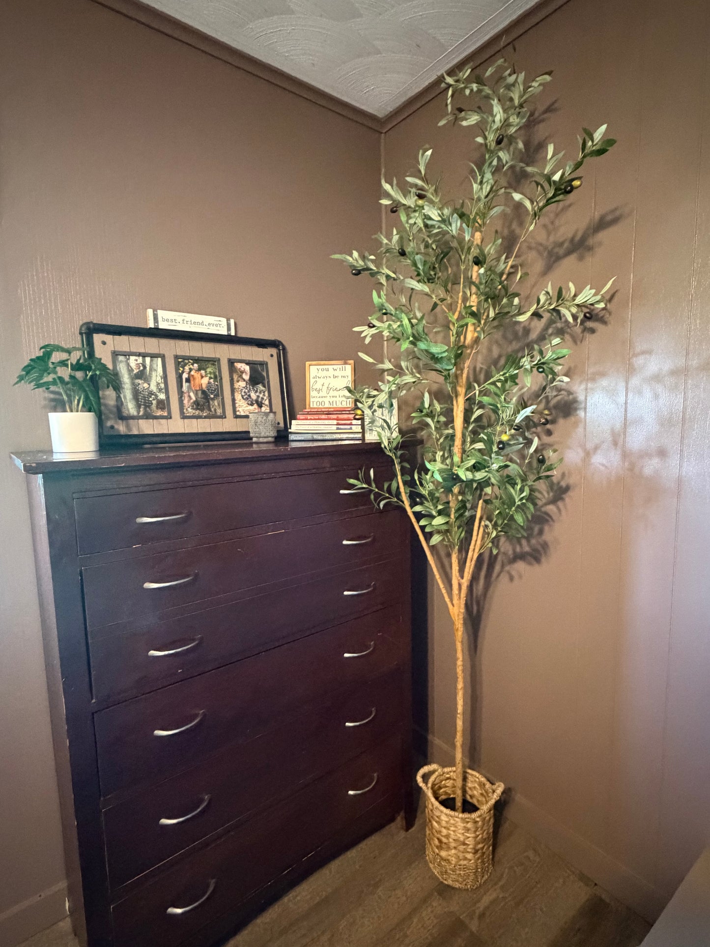 7' Faux Olive Tree