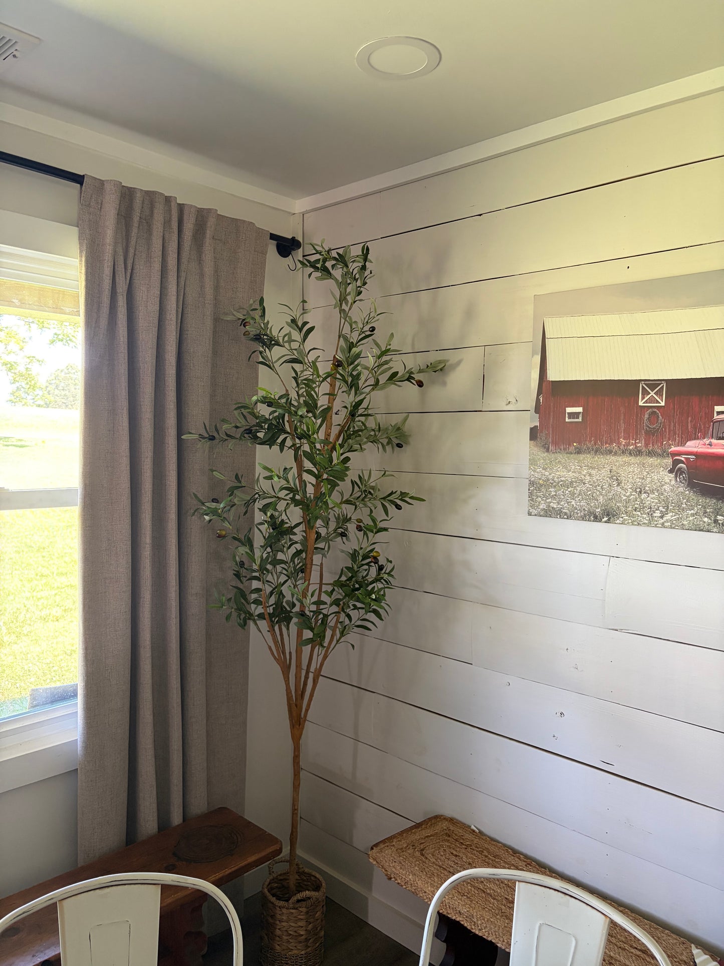 7' Faux Olive Tree