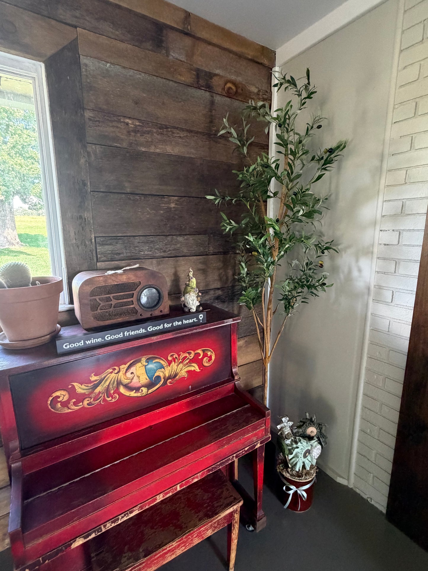7' Faux Olive Tree