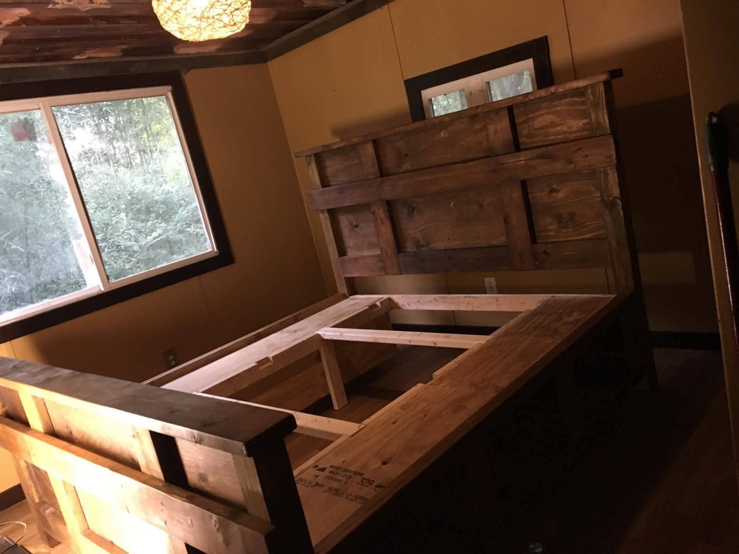 Rustic Farmhouse King Bed Frame