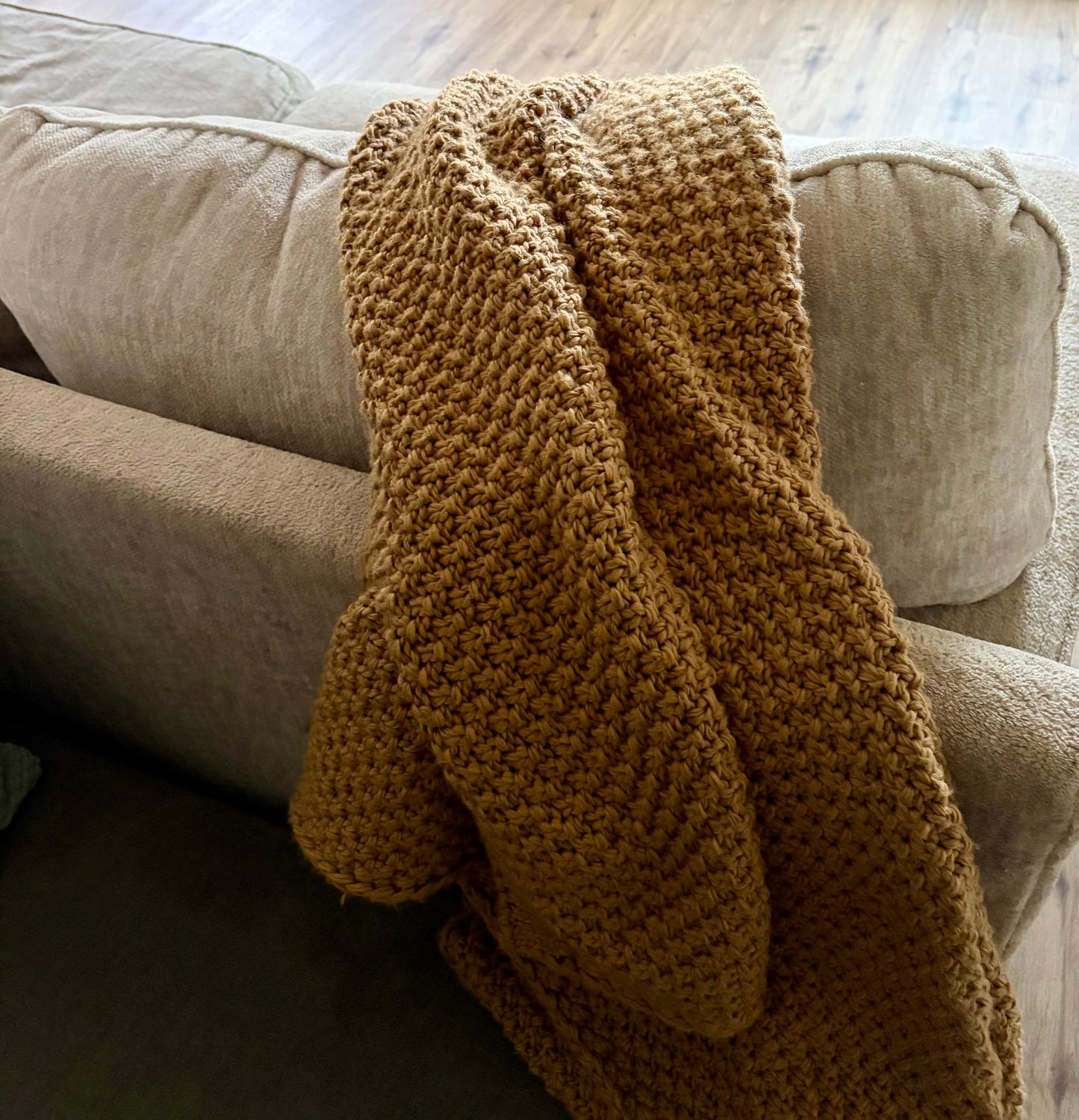 Golden Maize Knit Throw Blanket