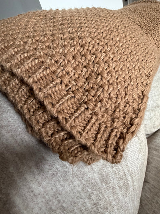 Golden Maize Knit Throw Blanket