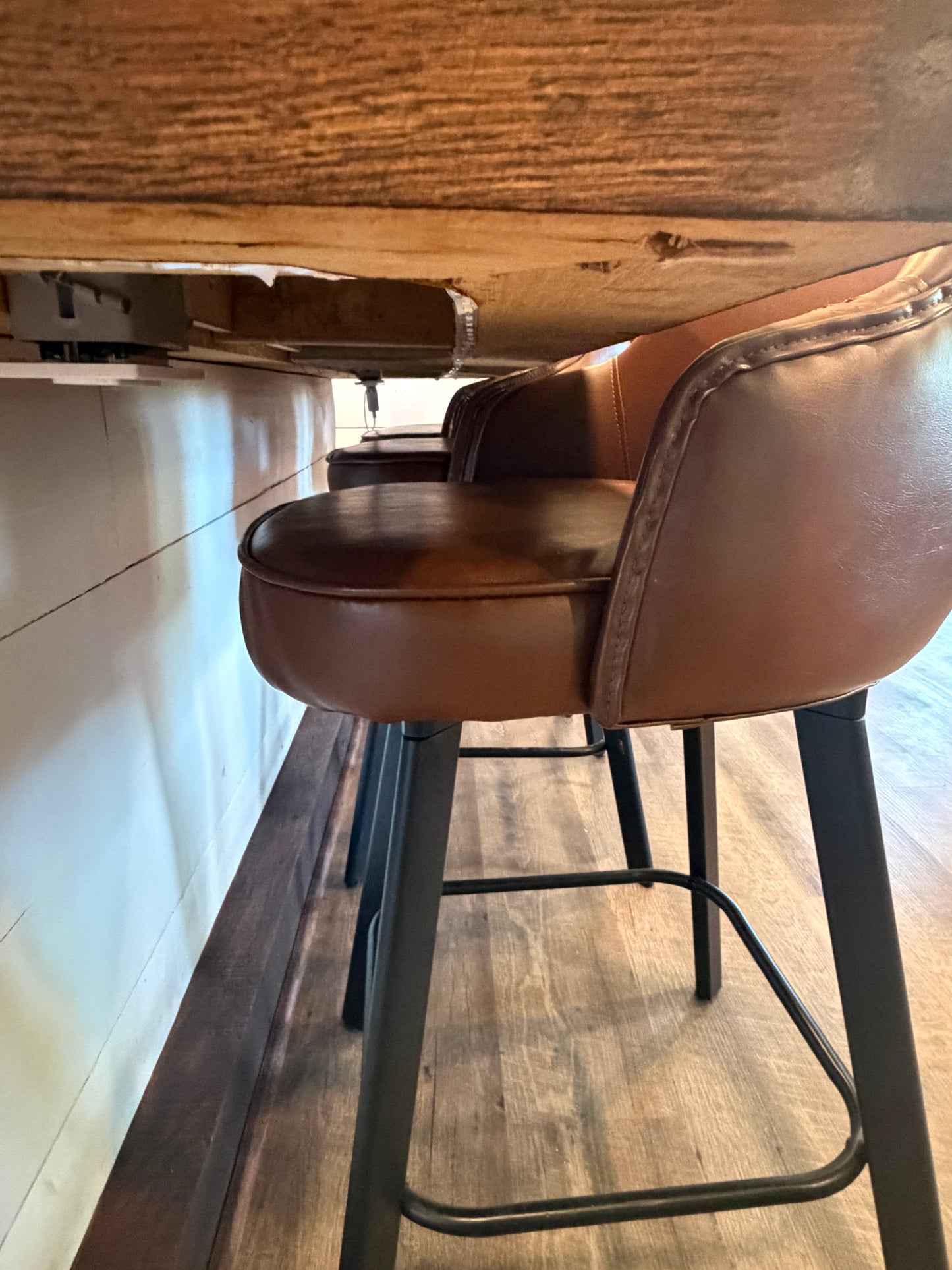 Bar Stools Set of 3, 26" Swivel Counter Height Bar Stools