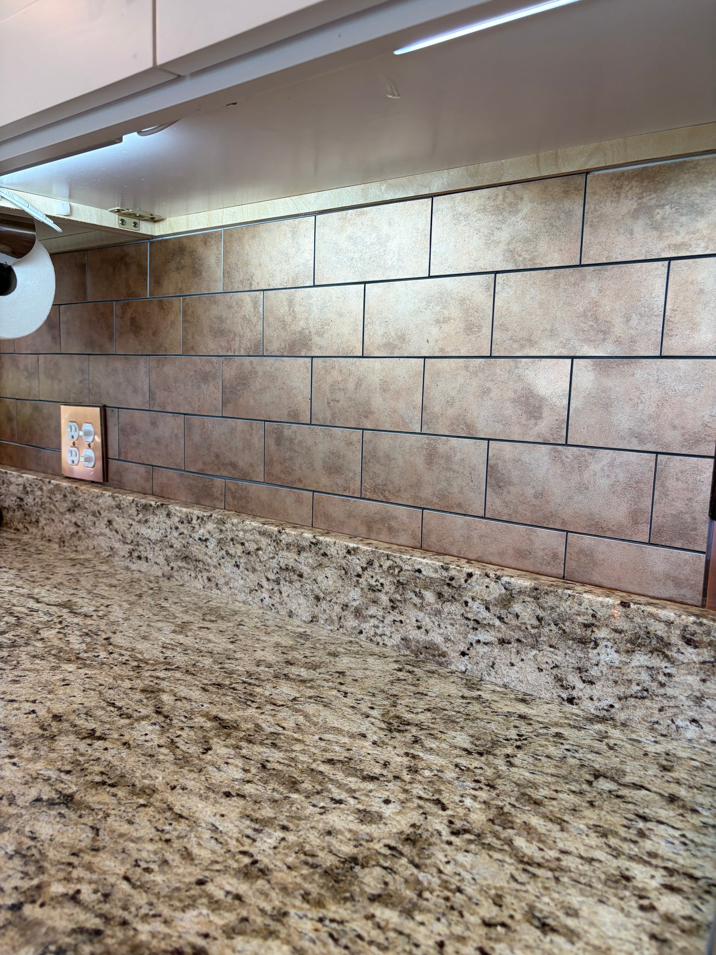 Copper Peel & Stick Backsplash Tiles