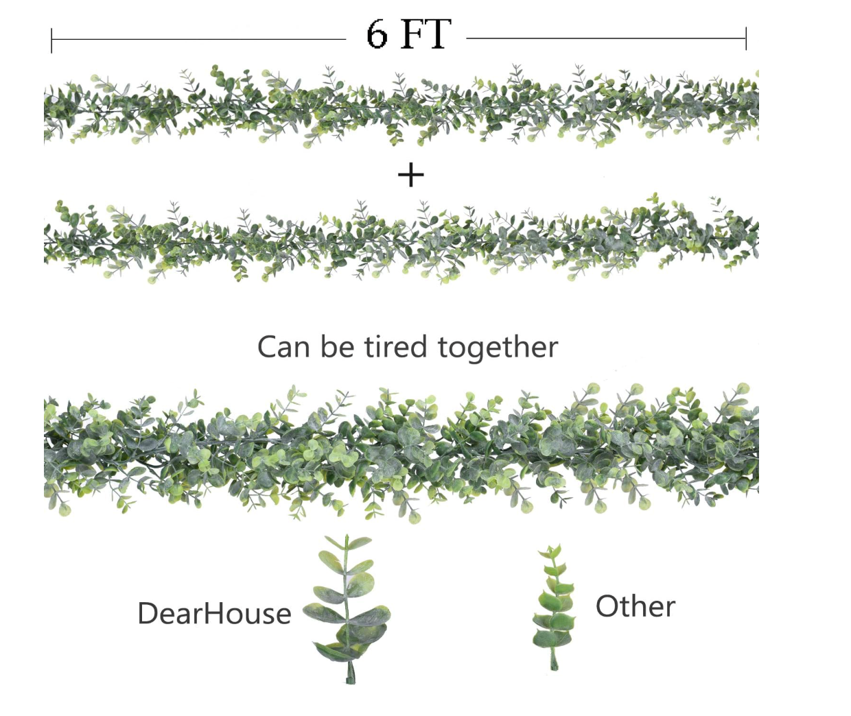 Artificial Eucalyptus Garland – 2 Pack, 6' Each