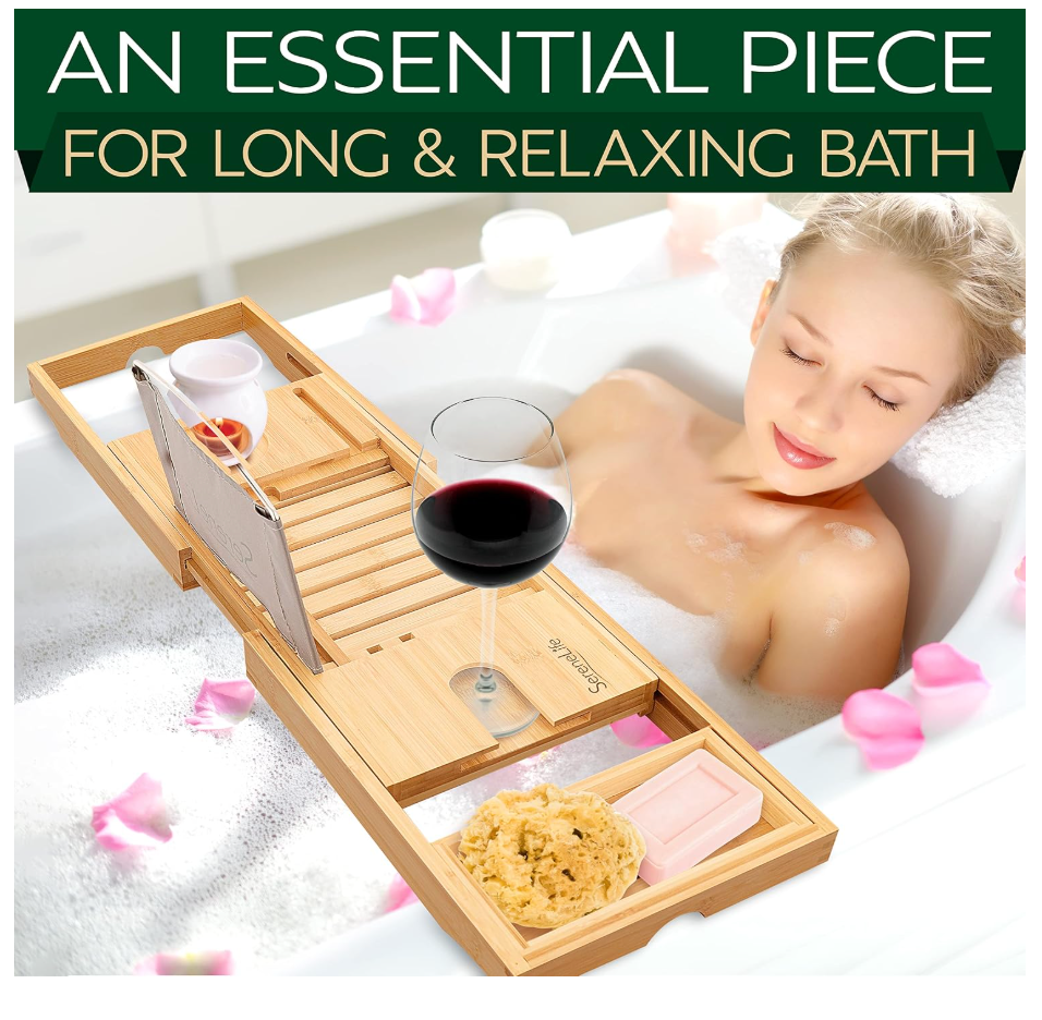 Bamboo Bathtub Caddy Tray