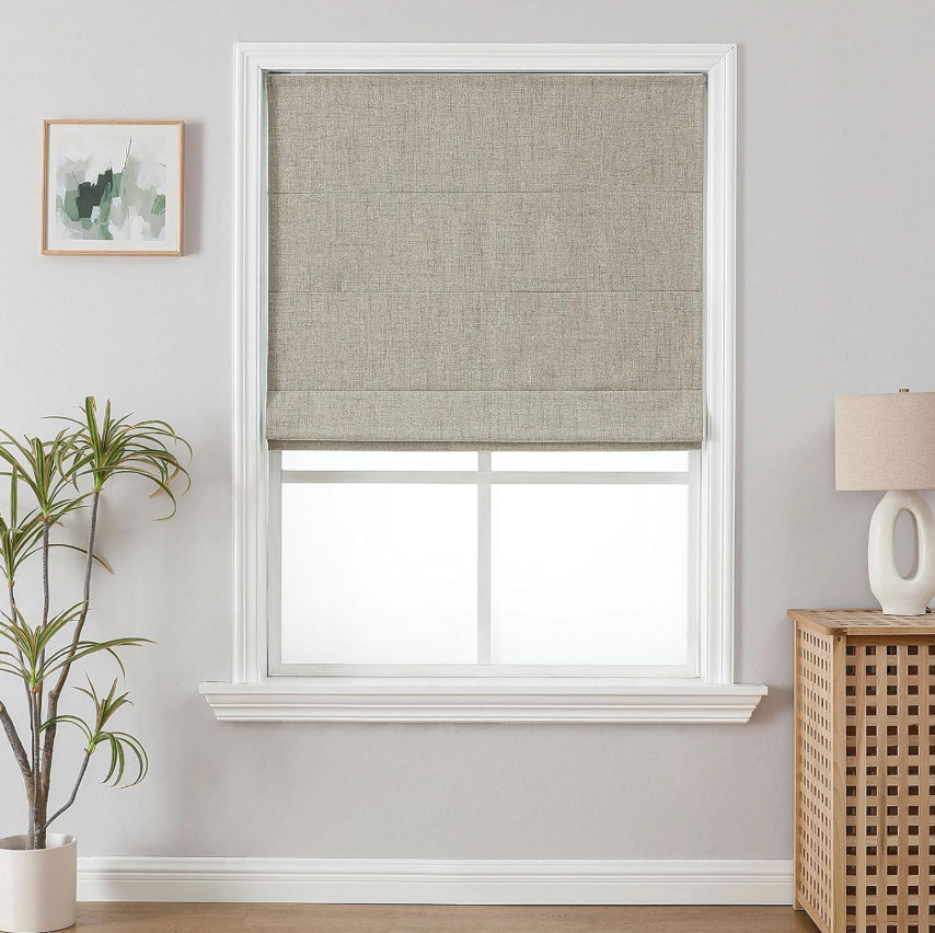 Joydeco Cordless Linen Roman Shades