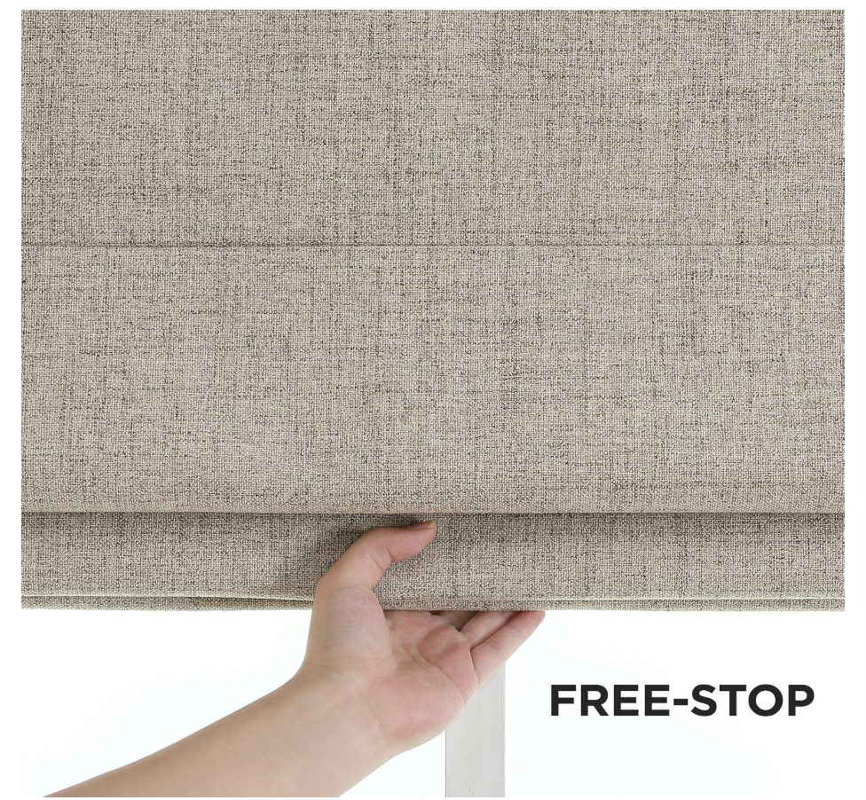 Joydeco Cordless Linen Roman Shades