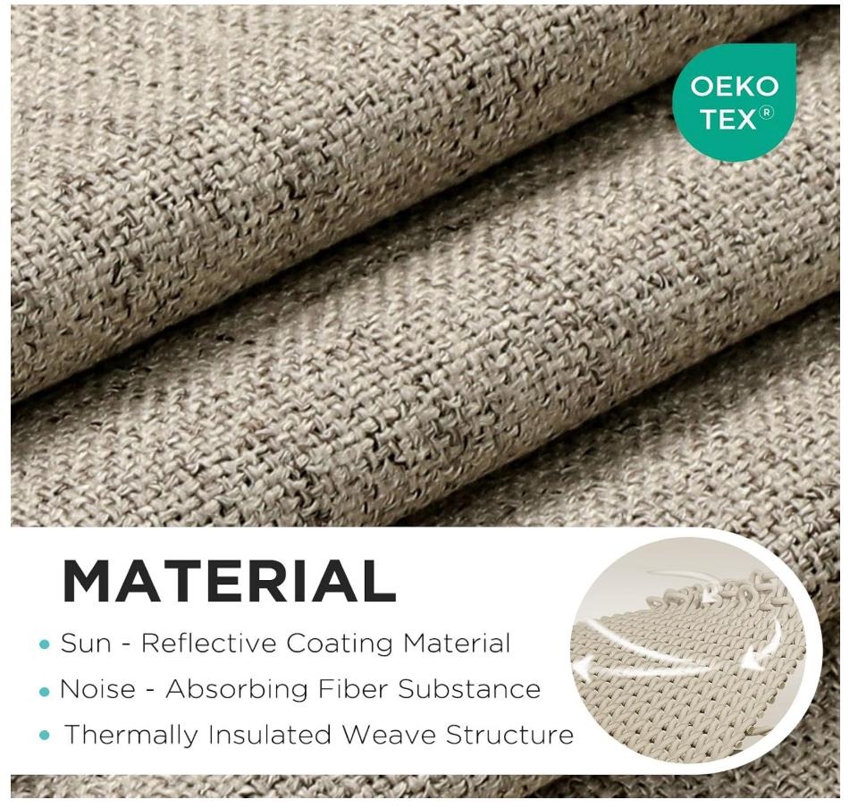 Joydeco Cordless Linen Roman Shades